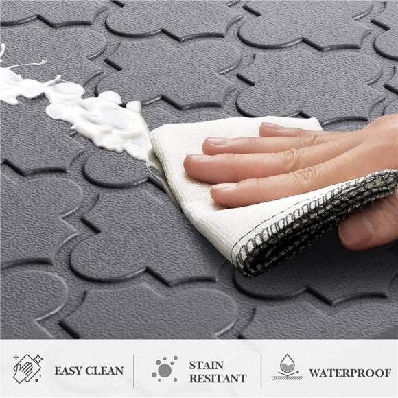 Kitchen Mat [2 PCS] Cushioned Anti-Fatigue Floor Mat, Waterproof Non-Skid - Picture 4 of 7